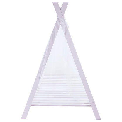 Twin Tent Bed With Whimsical Frame And Adjustable Support - Pink