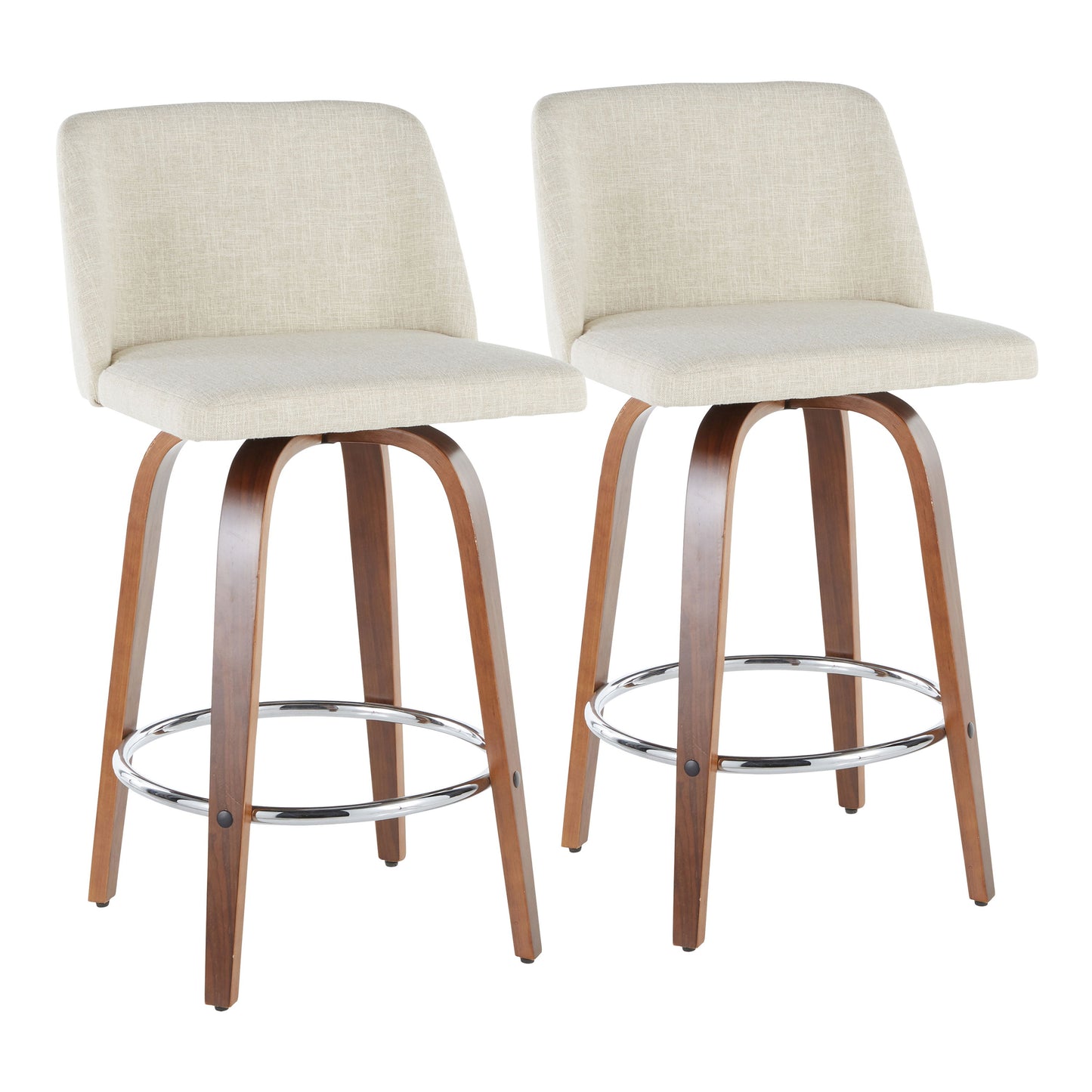 Toriano - Mid-Century Modern Counter Stool (Set of 2)