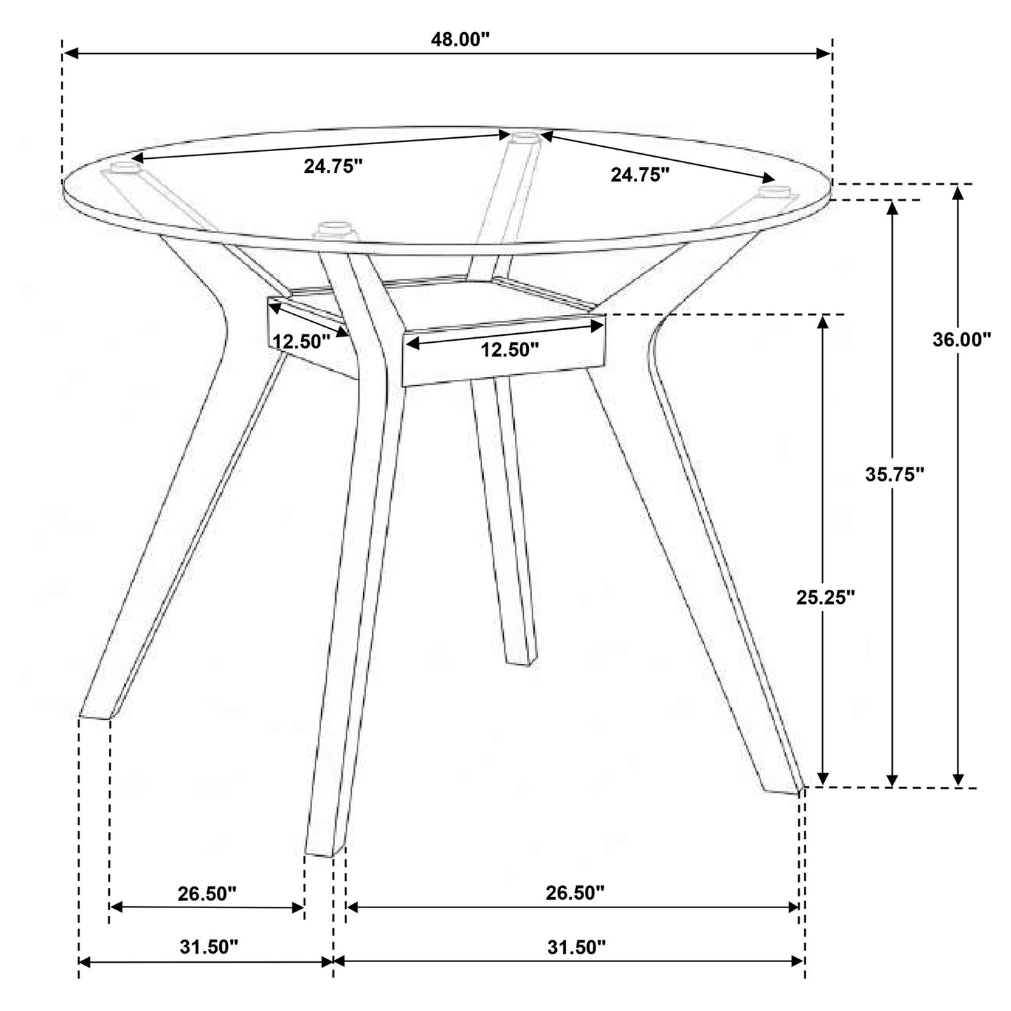 Flynn - Round Counter Height Dining Table - Brown