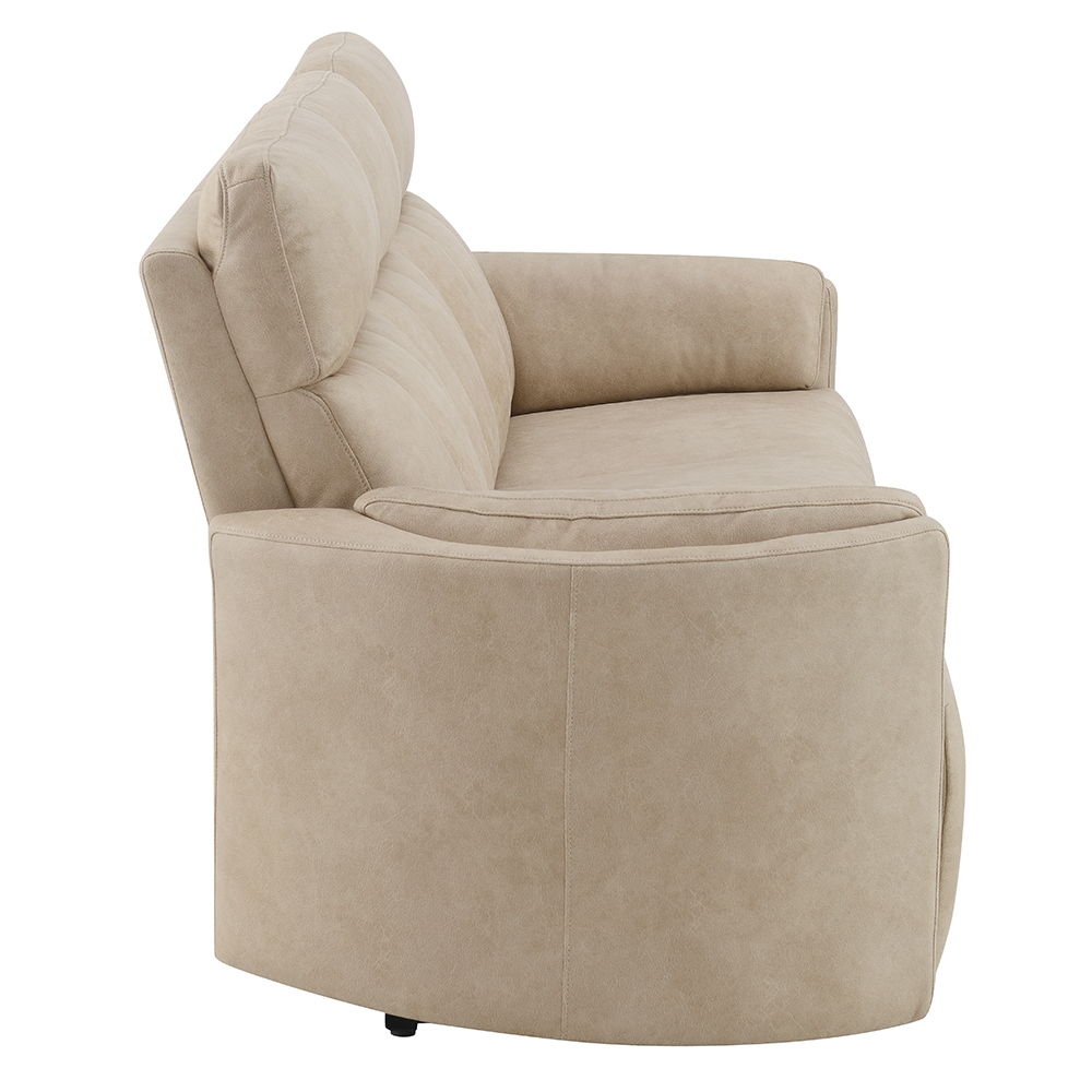 Elison - Motion Sofa - Dark Beige Polish Microfiber