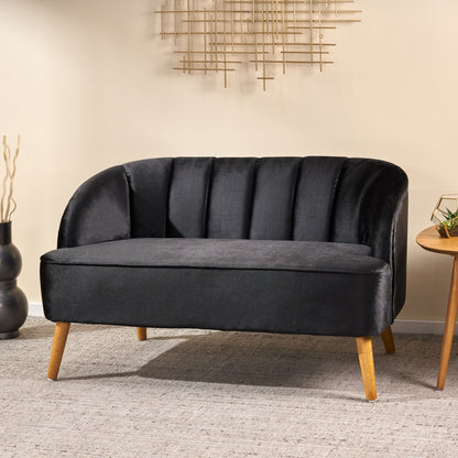 Modern Classic Shell Backed Loveseat