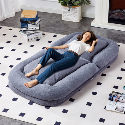 Contemporary Folding Sofa Chair With 5 Adjustable Positions For Gaming, Meditation, And Relaxation