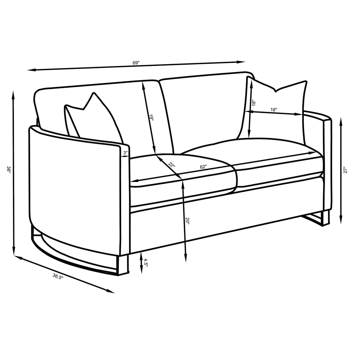 Whittier - Loveseat - Camel