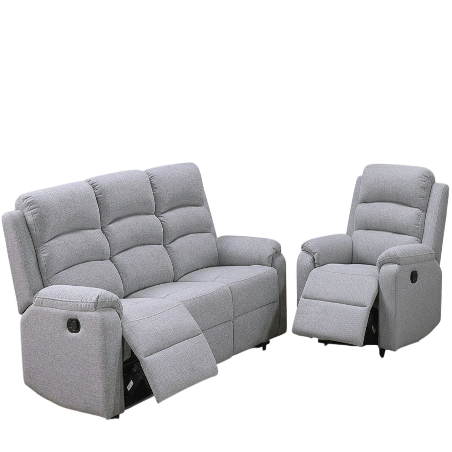 Modern Living Room Set With Manual Recliner