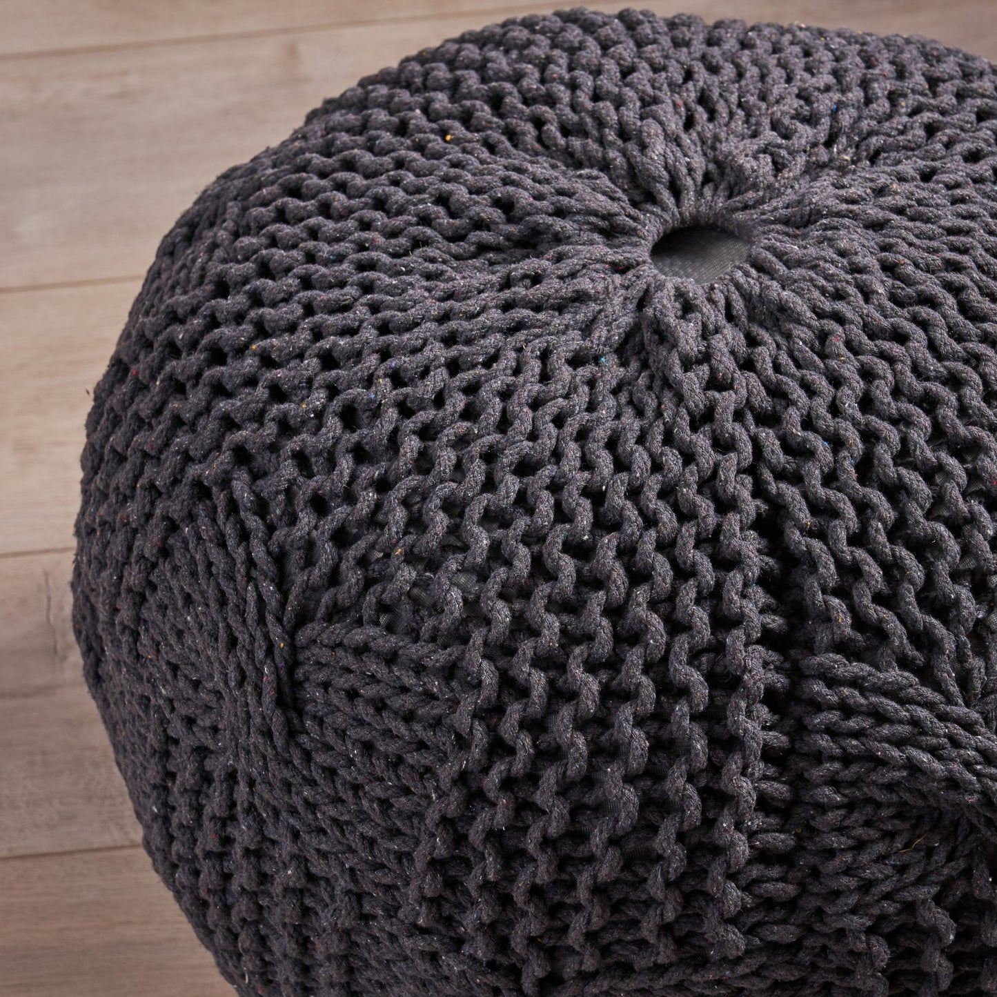 Bordeaux - Knitted Round Pouf