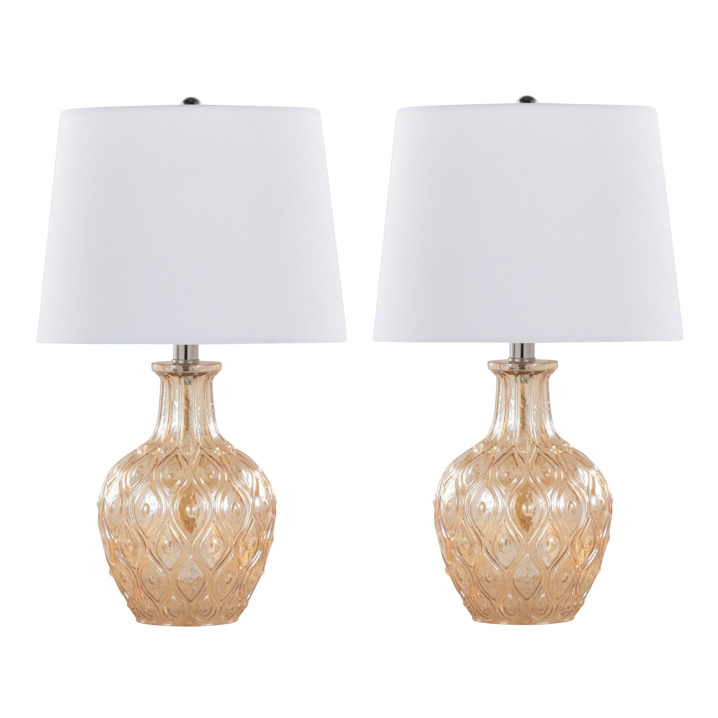 Gloria - Round Contemporary Lamp (Set of 2)