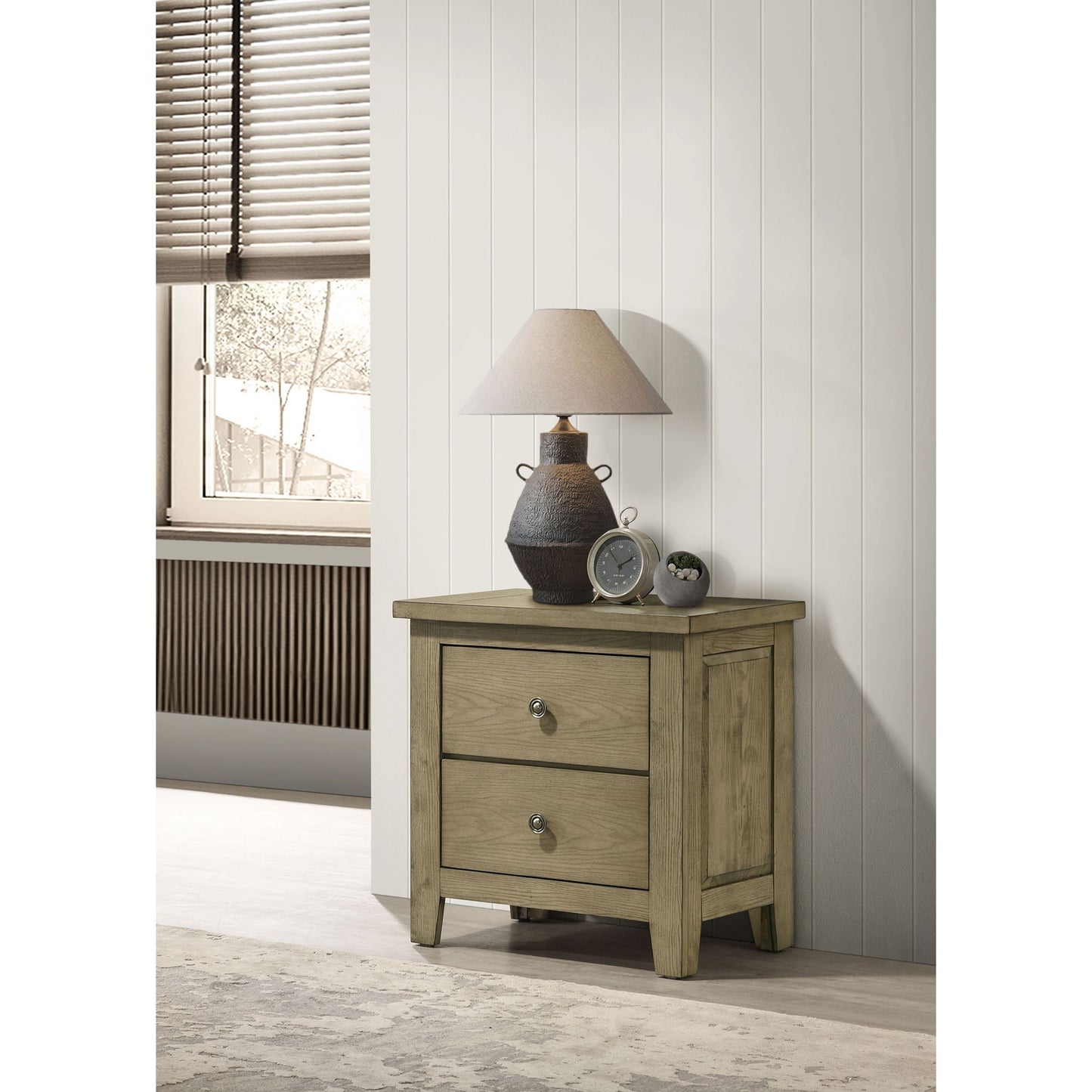 Pelton - 2 Drawer Nightstand - Oak