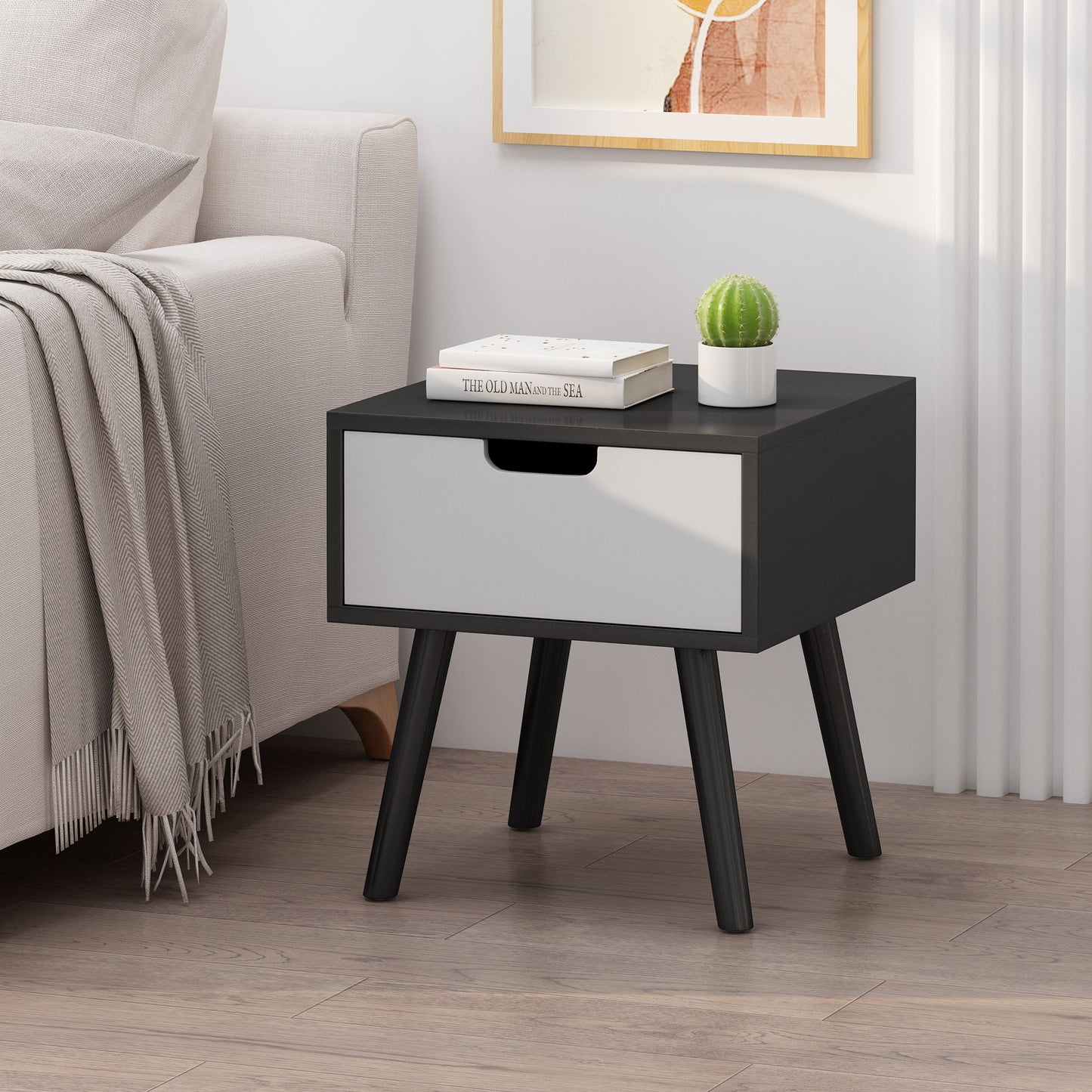 2 Toned Particle Board End Table
