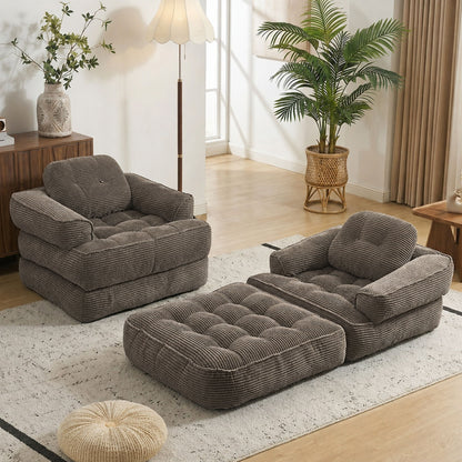 Convertible 2 In 1 Armrest Sofa For Bedroom