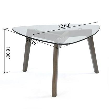 Modern Coffee Table With Wood Construction And Compact Design