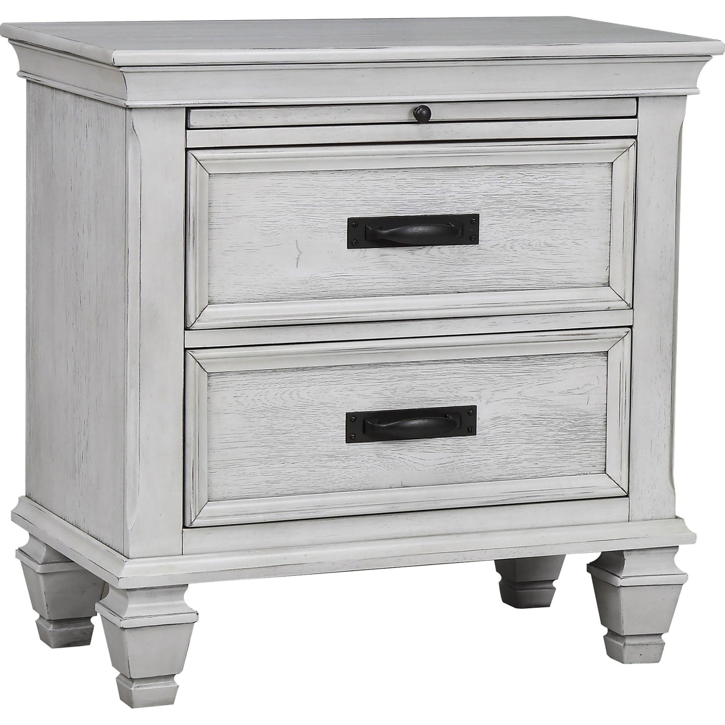 Lockeford - 2 Drawer Nightstand With Pull Out Tray - White