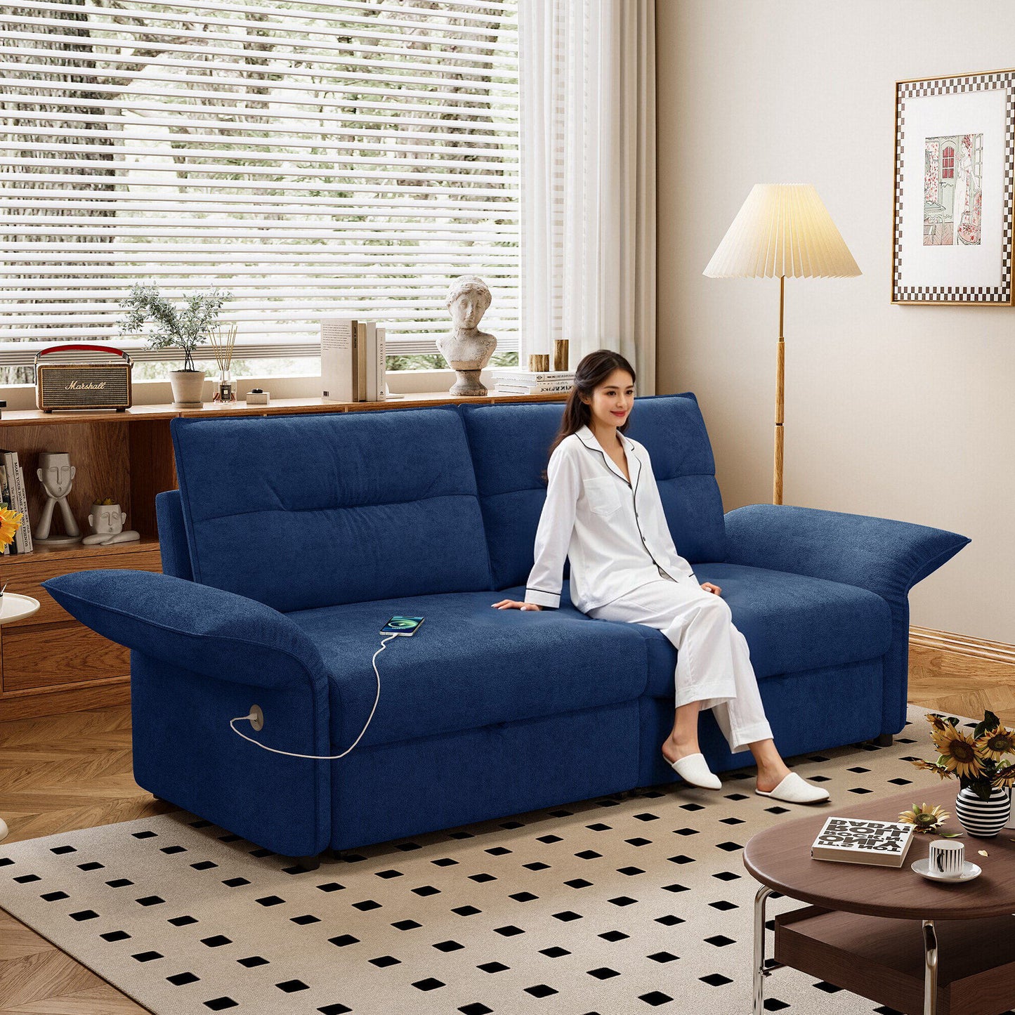 Sofa Bed With Convertible Design, Living Room Furniture