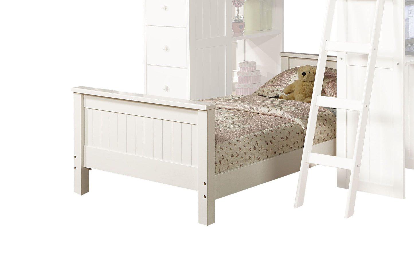 KD, Panel Bed: Beadboard hb/fb • 12 Slats, Box Spring Not Required