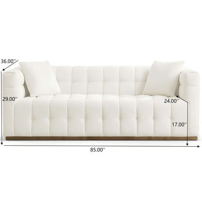 Eleanor - Sofa Boucle - Beige / Gold / Ivory / Ivory White