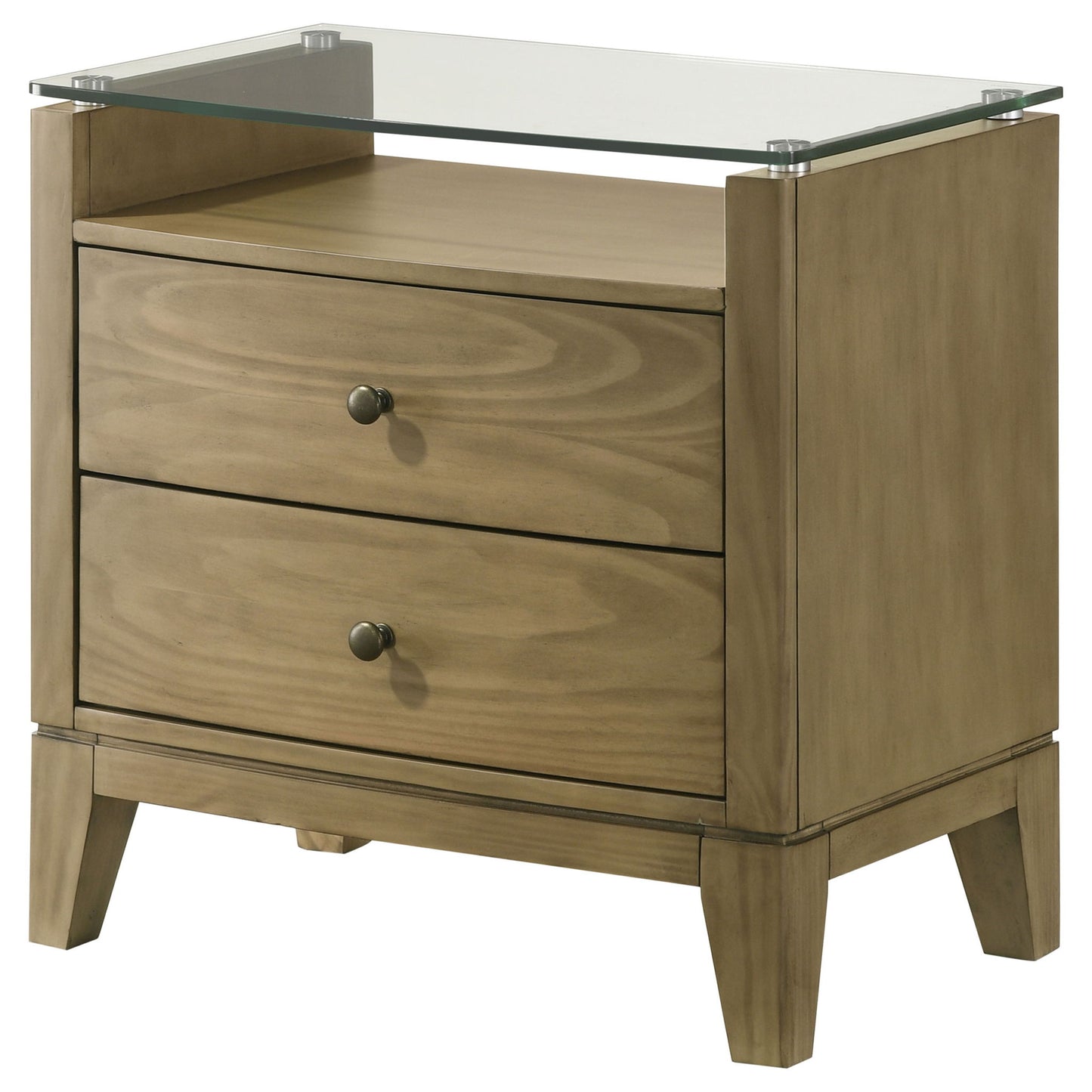 Menlo - 2 Drawer Nightstand - Pine Wood