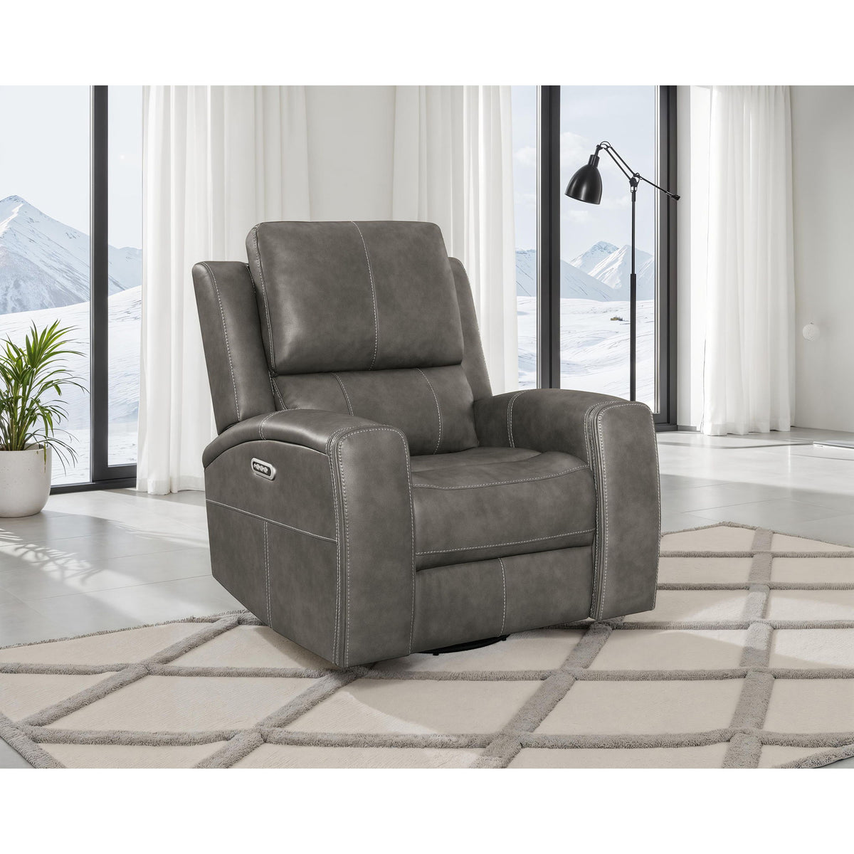 Boyce - Triple Power Swivel Recliner With Independent Adjustments