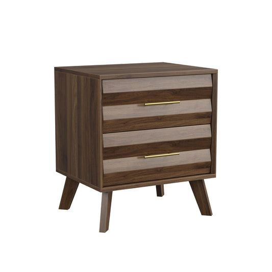 Medieval Double Drawer Bedside Table