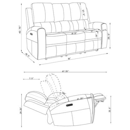 Boyce - Triple Power Reclining Sofa Set With Independent Headrest