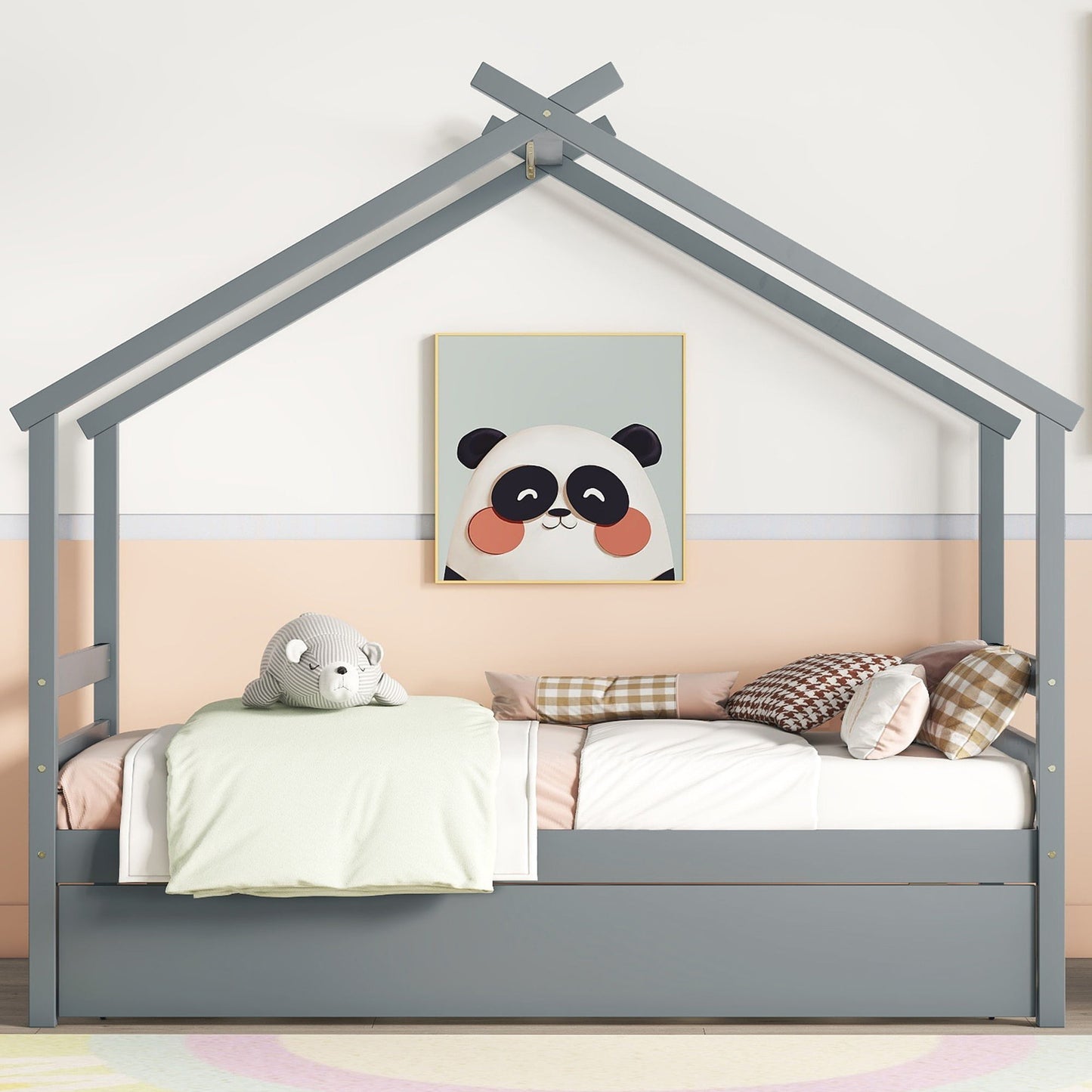 House-Shaped Bed With Trundle