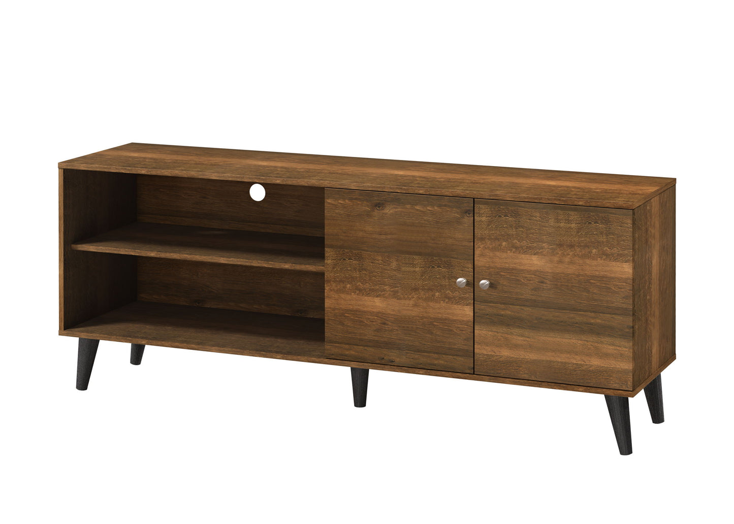 Amidon - TV Stand, With 2 Storage Shelves And 1 Cabinet