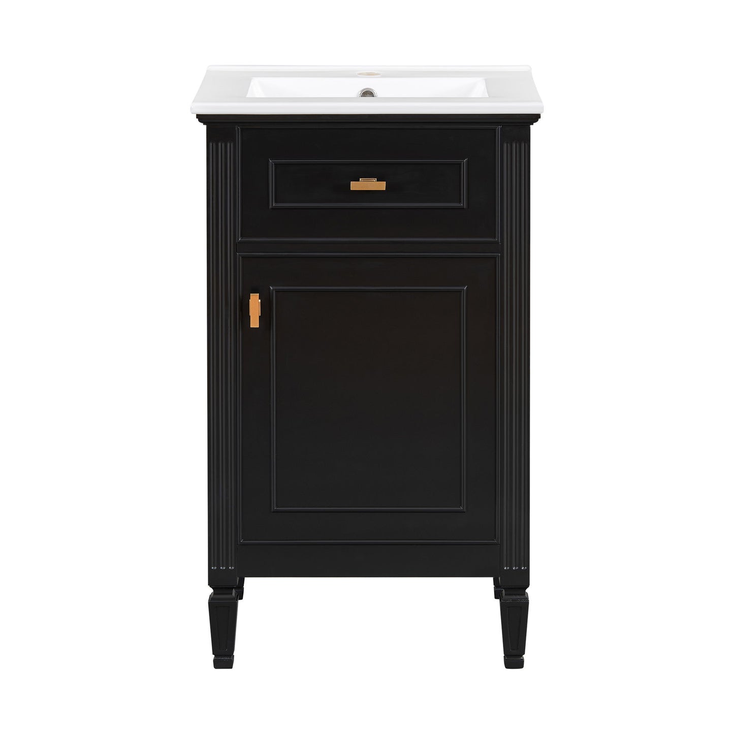 Bathroom Vanity With Sink, Adjustable Shelf, Tilt-Out Drawer