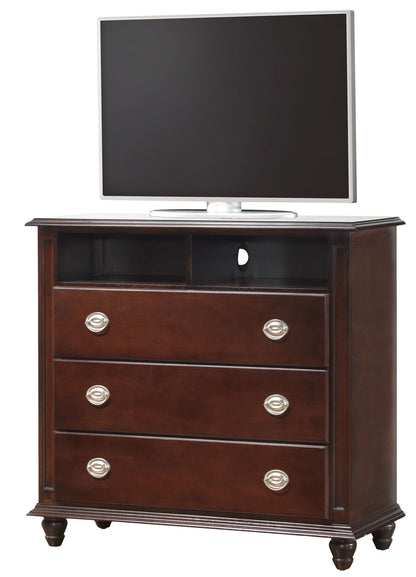 Media Storage Chest Elegant - Cappuccino