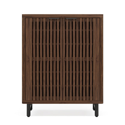 6 Tier Shoe Cabinet With Louvered Doors
