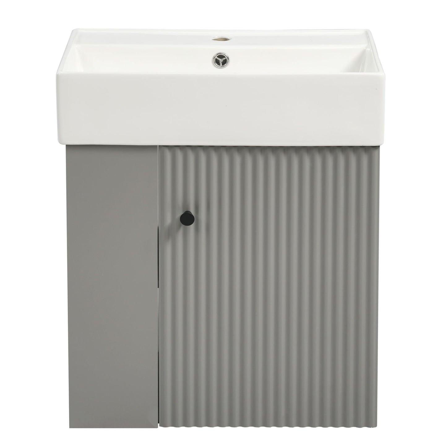 Modern Floating Bathroom Vanity With Ceramic Basin Perfect For Small Bathrooms