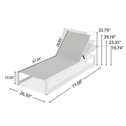 Chaise Lounge With 5 Reclining Positions, Outdoor Patio Lounge Chairs