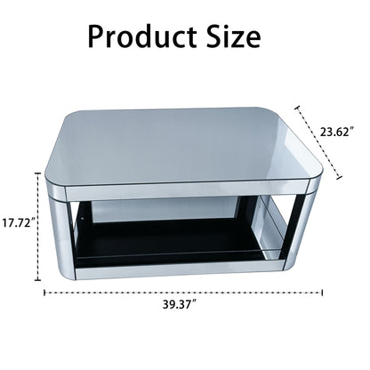 Coffee Table, Rectangular - Silver