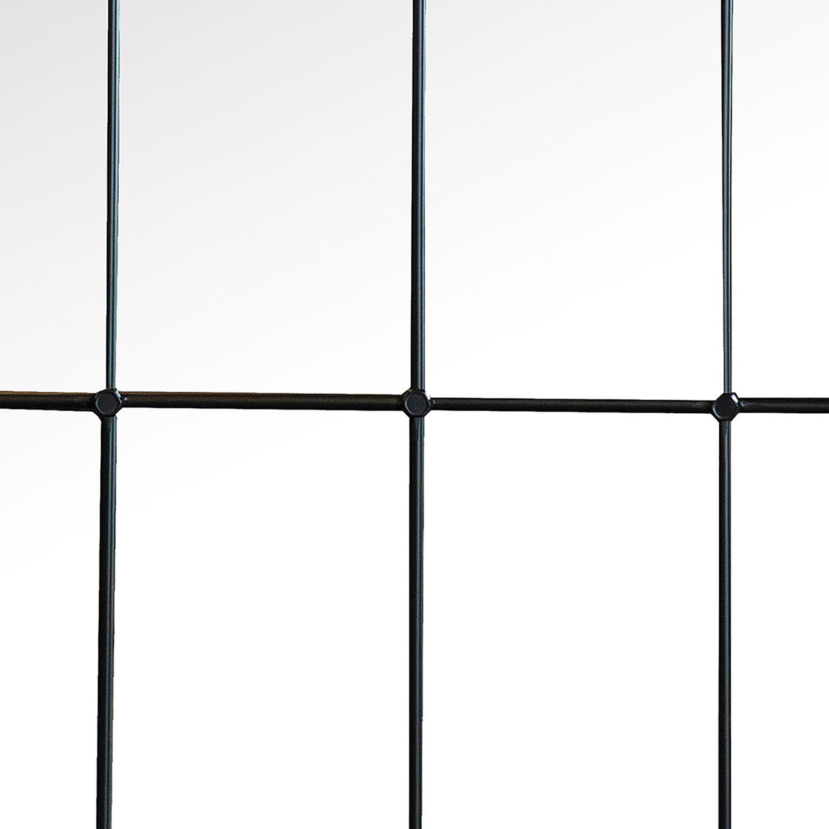 Harvik - Window Pane Wall Mirror With Linear Trim - Black