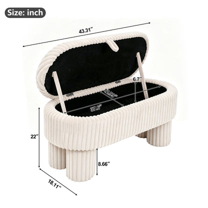 Modern Storage Ottoman Bench For Living Room