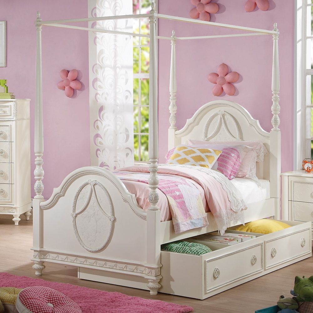 13 Slats - Box Spring Not Required Poster Bed Optional Canopy Arched HB/FB with Oval Molding