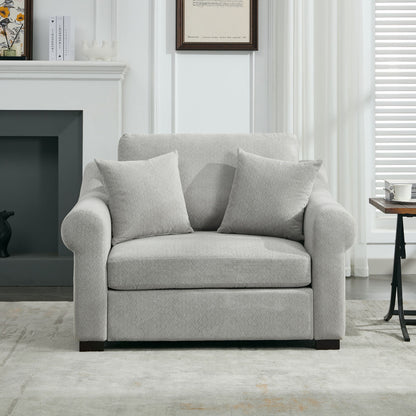 Modern Chenille Oversized Armchair, Chair And A Half, Single Sofa