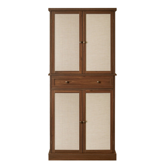 4 Door Storage Cabinet With 1 Drawer, With 4 Adjustable Inner Shelves