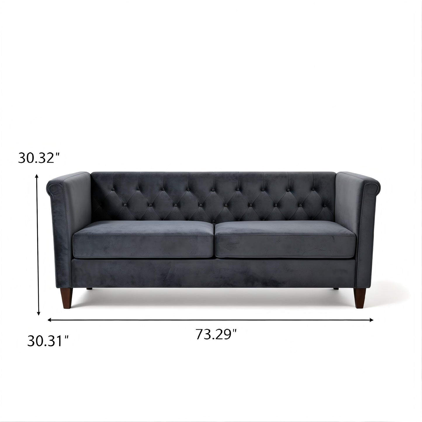 Button Tufted 3 Seater Sofa For Living Room