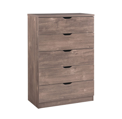 5 Drawer Bedroom Chest Dresser, Distressed Wood Cabinet