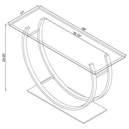 Garrett - Console Table - Chrome