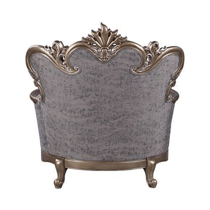 Elozzol - Chair With Pillow - Fabric & Antique Bronze Finish - Wood