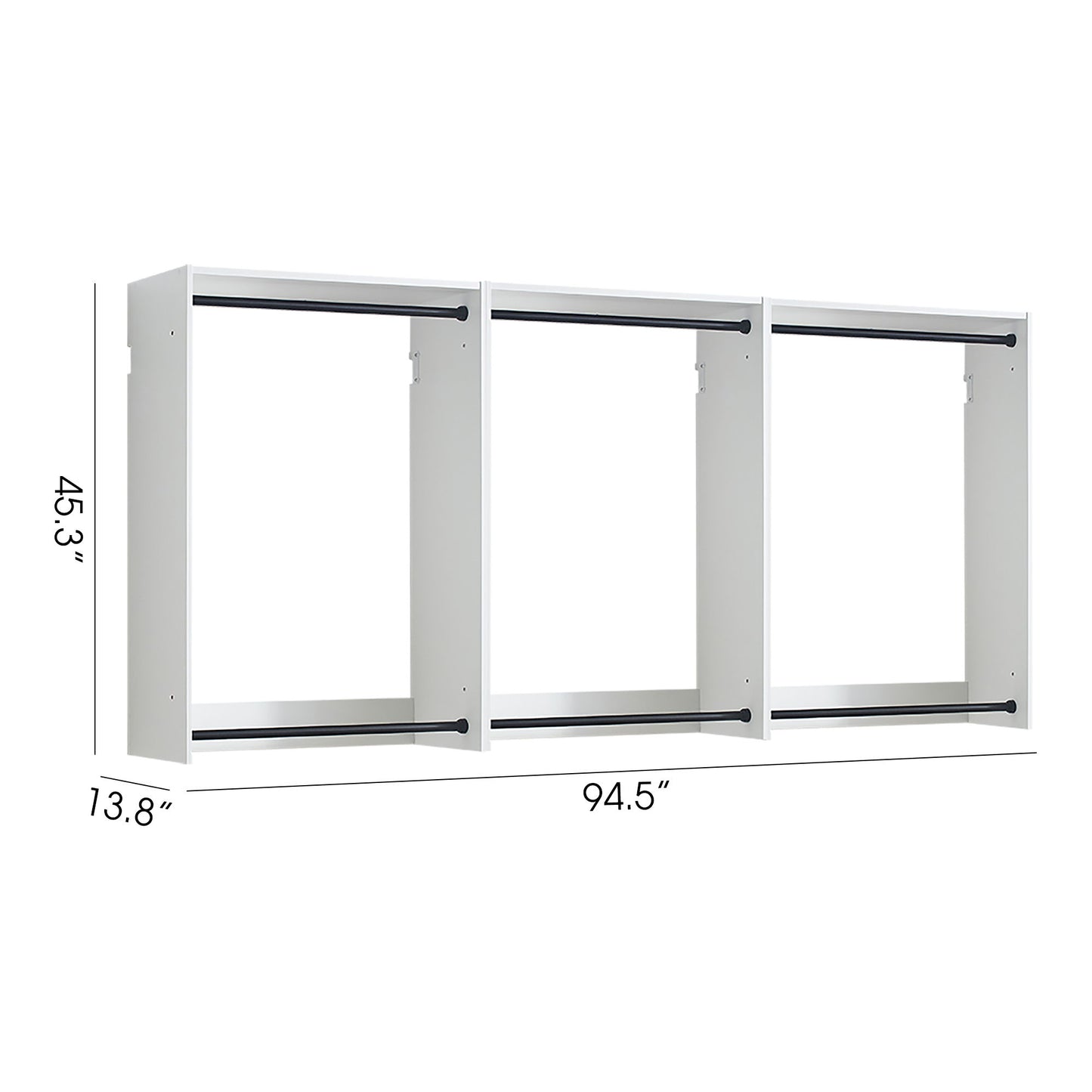 Devi - Wall Mounted Wood Closet System, Modular Units