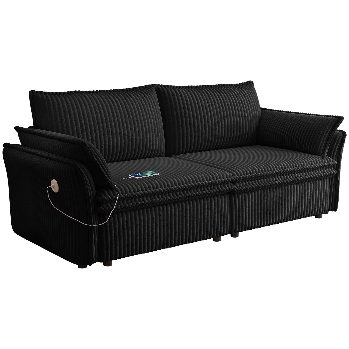 2 In 1 Convertible Sofa Bed, Multi Functional Living Room Furniture