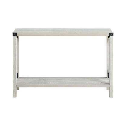 Farmhouse Metal X Table With Lower Shelf