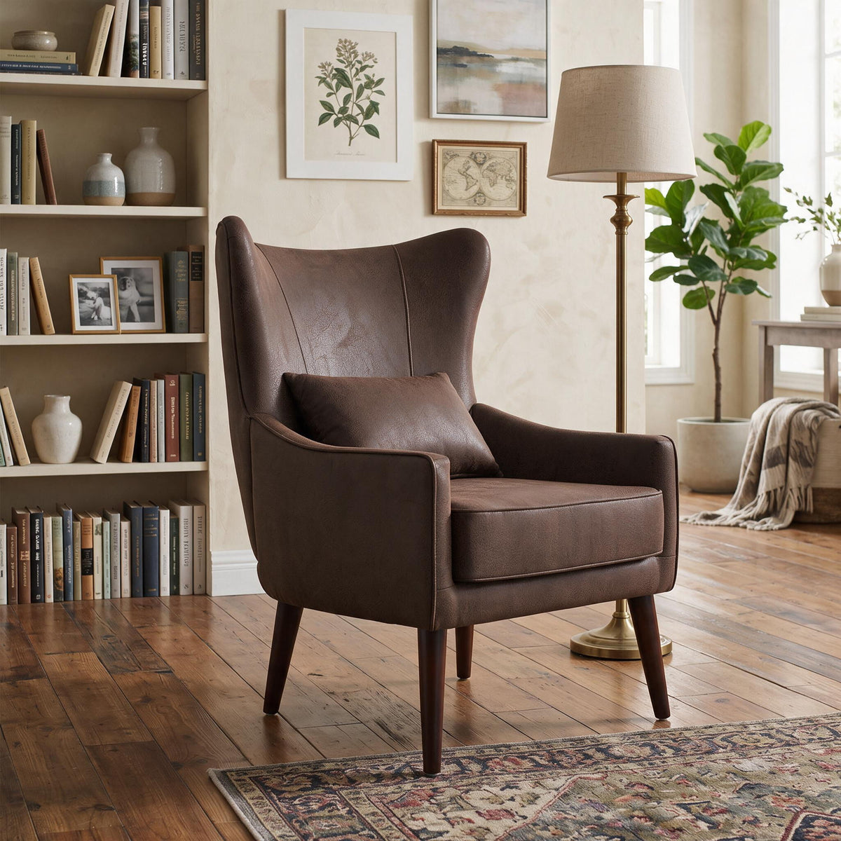 Leisure Chair With Curved Backrest