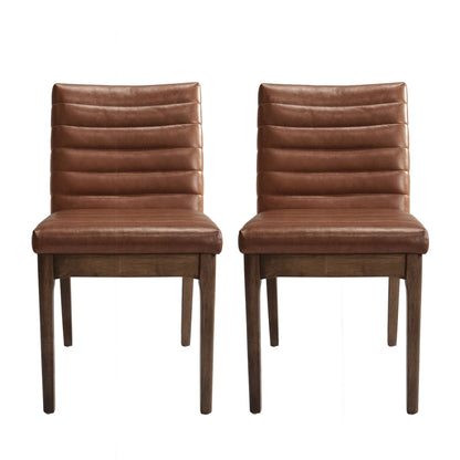 Upholstered Dining Chairs With Rubber Legs (Set of 2)