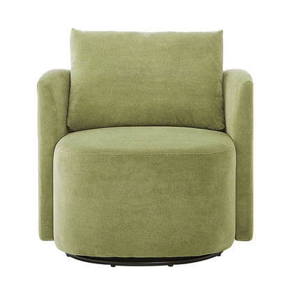 360° Modern Swivel Chair With Upholstered Curved Design
