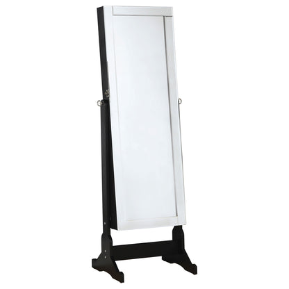 Radavera - Jewelry Cheval Mirror With Tilt Function - Black