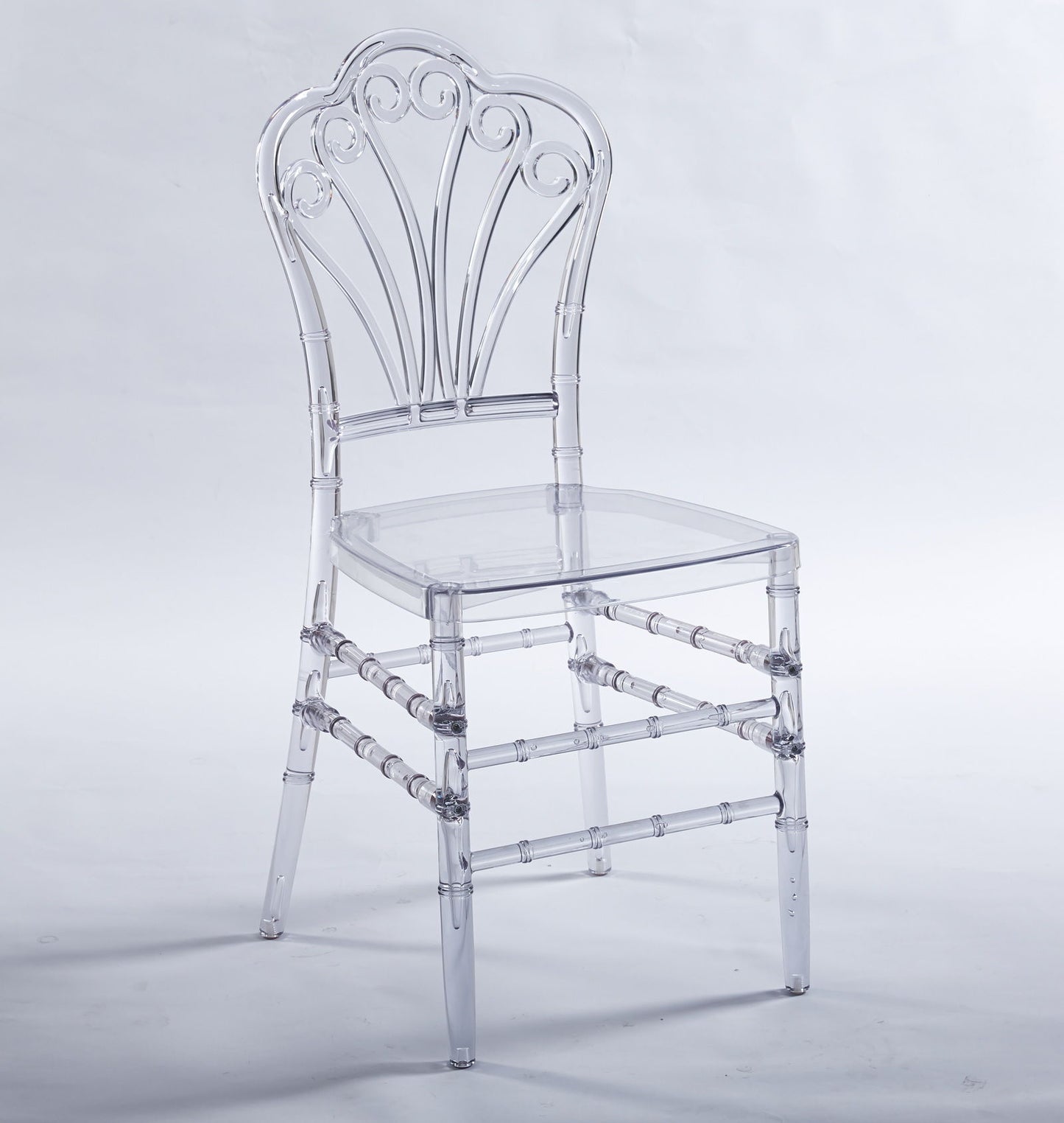 Welding Chair, Dining Chair / Plastic Seat (Set of 4) - Transparent