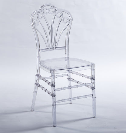 Welding Chair, Dining Chair / Plastic Seat (Set of 4) - Transparent