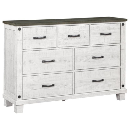 Lilith - 7-Drawer Dresser - Distressed White