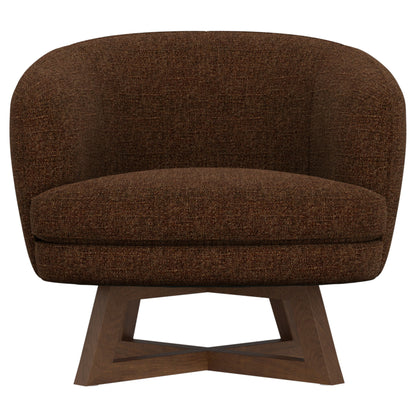 Swivel Accent Chair With Sculptural Base